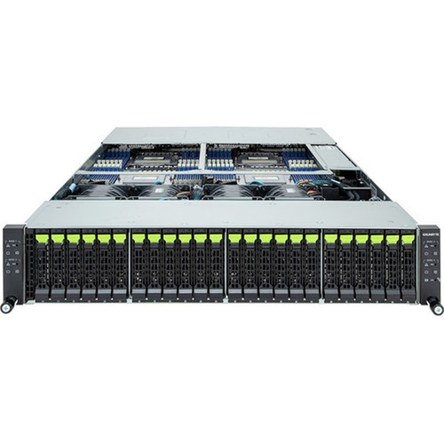 Gigabyte H273-Z80 Barebone System - 2U Rack-mountable - Socket SP5 LGA-6096 - 2 x Processor Support - AMD Chip - 256 GB DDR5 SDRAM RAM H273-Z80-AAN1