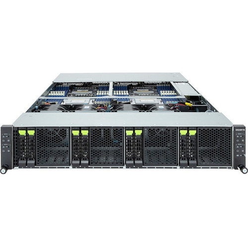 Gigabyte H273-Z81 Barebone System - 2U Rack-mountable - Socket SP5 LGA-6096 - 2 x Processor Support - AMD Chip - 256 GB DDR4 SDRAM RAM H273-Z82-AAN1