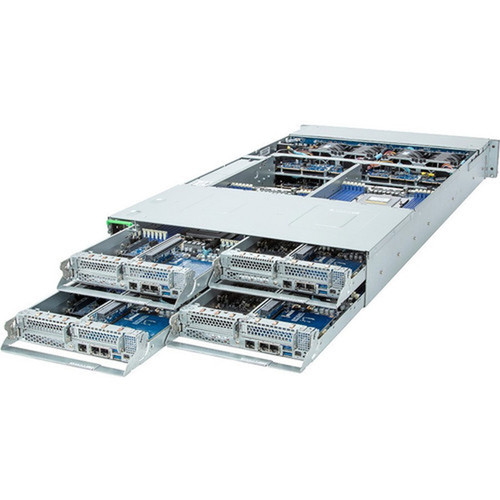Gigabyte H273-Z81 Barebone System - 2U Rack-mountable - Socket SP5 LGA-6096 - 2 x Processor Support - AMD Chip - 256 GB DDR5 SDRAM RAM H273-Z82-AAW1