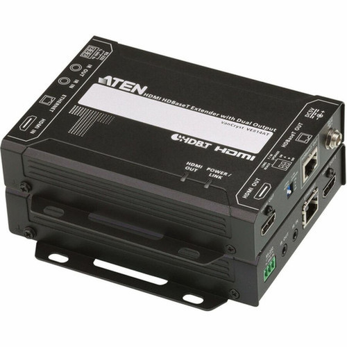 ATEN HDMI HDBaseT Extender with Dual Output 4K100m HDBaseT Class A - 1 Input Device - 1 Output Device - 49213 ft 150000 mm - 4 VE814A-ATA