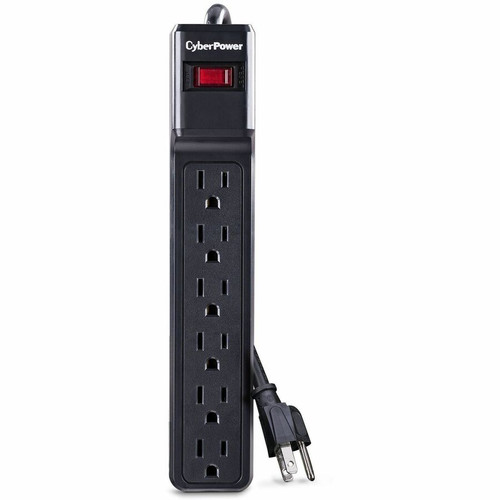 CyberPower CSB6012 Essential 6-Outlets Surge Suppressor with 1200 Joules and 12FT Cord - Plain Brown Boxes - 6 x NEMA 5-15R - 1200 J - (Fleet Network)