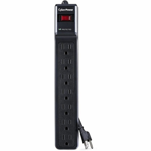CyberPower_CSB706_Essential_7-Outlets_Surge_Suppressor_with_1500_Joules_and_6FT_Cord_-_Plain_Brown_Boxes_-_7_x_NEMA_5-15R_-_1500_J_-_V_CSB706