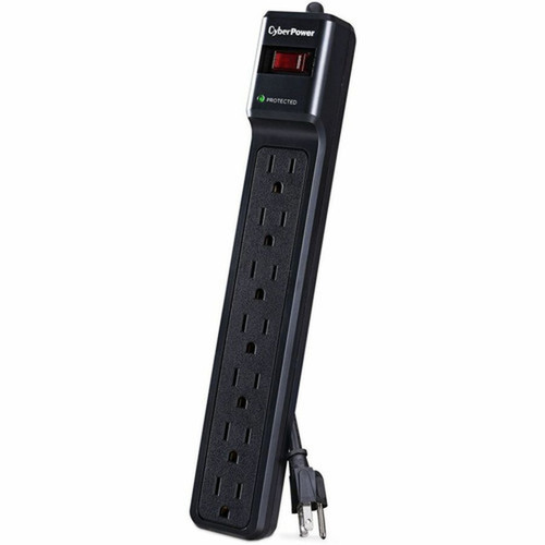 CyberPower_CSB706_Essential_7-Outlets_Surge_Suppressor_with_1500_Joules_and_6FT_Cord_-_Plain_Brown_Boxes_-_7_x_NEMA_5-15R_-_1500_J_-_V_CSB706