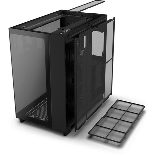 NZXT H9 Elite Premium Dual-Chamber Mid-Tower Airflow Case - Mid-tower - Matte Black - Galvanized Cold Rolled Steel SGCC Tempered - CM-H91EB-01