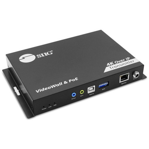 SIIG 4K 60Hz HDMI over IP Matrix - Encoder TX - 1 Input Device - 39370 ft 120000 mm Range - 1 x Network RJ-45 - 2 x USB - 1 x - CE-H27F11-S1