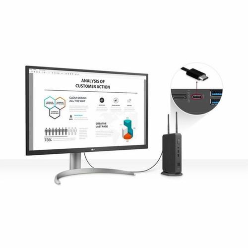 LG CQ600I-6N Thin Client Celeron N5105 Quad-core 4 Core 2 GHz - Intel Chip - 4 GB RAM DDR4 SDRAM - 16 GB Flash - Gigabit Ethernet - CQ600I-6N