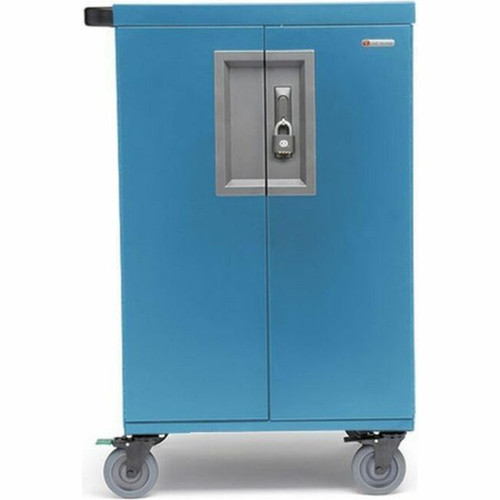 Bretford CORE X Cart Large Charging Cart - 3 Shelf - 4 Casters - Steel - 295 Width x 26 Depth x 445 Height - Sky - For 45 Devices TCOREX45-SKY