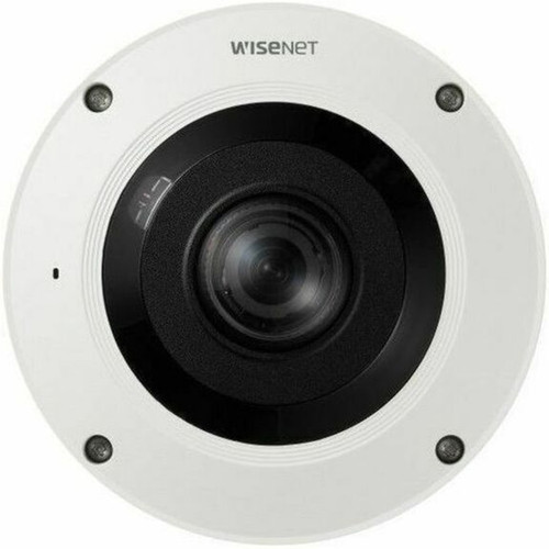 Wisenet XNF-9010RV 12 Megapixel Outdoor Network Camera - Color - Fisheye - White  - 3281 ft 10 m Infrared Night Vision - H265 - x XNF-9010RVKAP