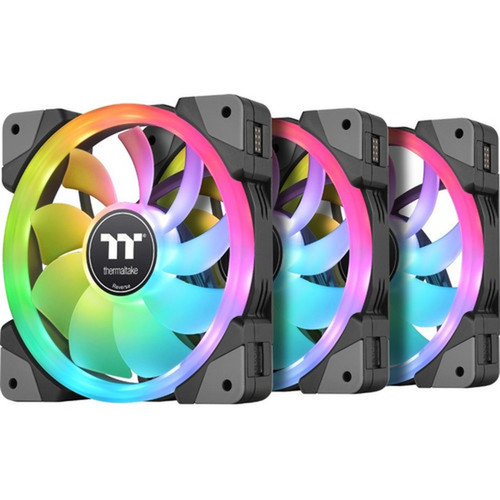 Thermaltake SWAFAN EX 12 RGB PC Cooling Fan TT Premium Edition 3-Fan Pack - 3 Pack - 472 120 mm Maximum Fan Diameter - 3 x - - - CL-F143-PL12SW-A