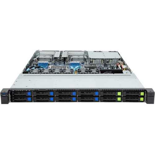 Gigabyte R163-Z32 Barebone System - 1U Rack-mountable - Socket SP5 LGA-6096 - 1 x Processor Support - AMD Chip - 256 GB DDR5 SDRAM RAM R163-Z32-AAC2