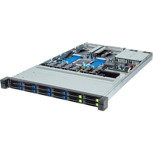 Gigabyte R163-Z32 Barebone System - 1U Rack-mountable - Socket SP5 LGA-6096 - 1 x Processor Support - AMD Chip - 256 GB DDR5 SDRAM RAM R163-Z32-AAC2