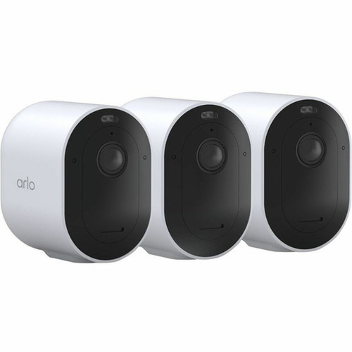 Arlo Pro 5S IndoorOutdoor 2K Network Camera - Color - 3 - White - InfraredColor Night Vision - 2560 x 1440 - Weather Resistant Heat VMC4360P-100NAS