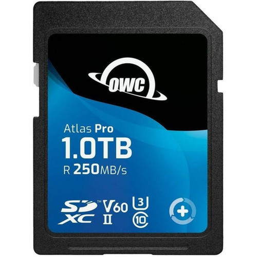 OWC Atlas Pro 1 TB Class 10UHS-II U3 V60 SDXC - 1  - 250 MBs Read - 130 MBs Write - 3 Year Warranty OWCSDV60P1000