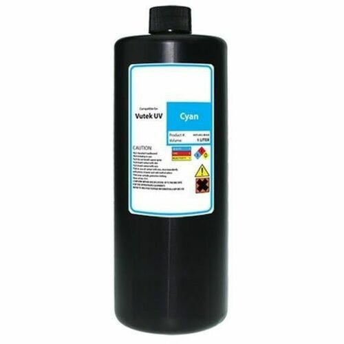 WF Non-OEM New Cyan Wide Format Ink Bottle for efi Vutek 45165647 - efi Vutek 3M ProGraphics Pro 24f Pro 16h and H1625 LED Series - WV1625C