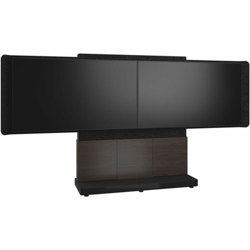 Middle Atlantic Forum Series Free-Standing 66in Dual Display Stand - 3-Bay - For Display 65-75in - Dark Finish - Up to 75 1905 mm - FM-DS-6675FS-JA3B