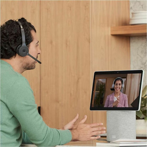 Cisco Single On-ear HeadsetCharging Stand USB-A Bundle Carbon Black - Google Assistant Siri - Mono - Wireless - Bluetooth - 2133 - HS-WL-721-BUNAS-C