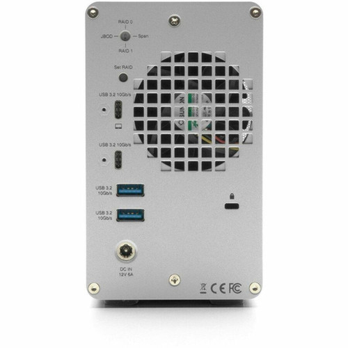 OWC Mercury Elite Pro Dual with 3-Port Hub External Storage Solution - 2 x HDD Supported - 0 x HDD Installed - 2 x SSD Supported - 2 x OWCMEDCH7S04