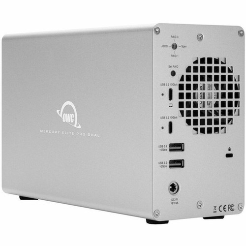 OWC Mercury Elite Pro Dual with 3-Port Hub External Storage Solution - 2 x HDD Supported - 0 x HDD Installed - 2 x SSD Supported - 2 x OWCMEDCH7S08