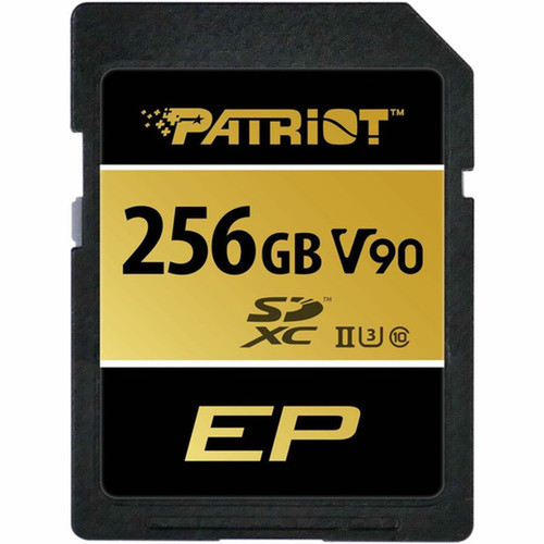 Patriot Memory 256 GB Class 10UHS-II U3 V90 SDXC - 1 - 300 MBs Read - 260 MBs Write PEF256GEP92SDX