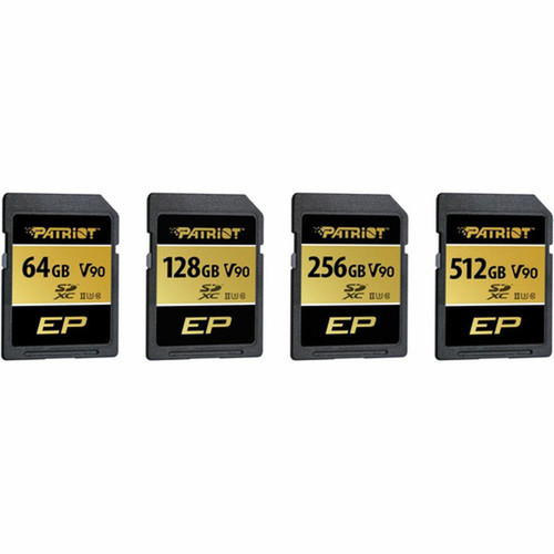 Patriot Memory 256 GB Class 10UHS-II U3 V90 SDXC - 1 - 300 MBs Read - 260 MBs Write PEF256GEP92SDX