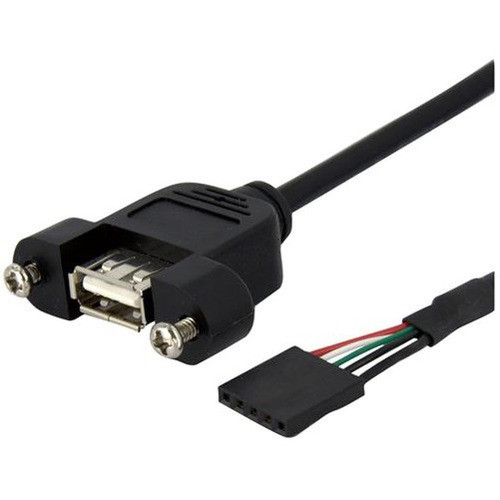 StarTechcom_3_ft_Panel_Mount_USB_Cable_-_USB_A_to_Motherboard_Header_Cable_FF_-_3_ft_USB_Data_Transfer_Cable_for_Motherboard_Drive_USBPNLAFHD3