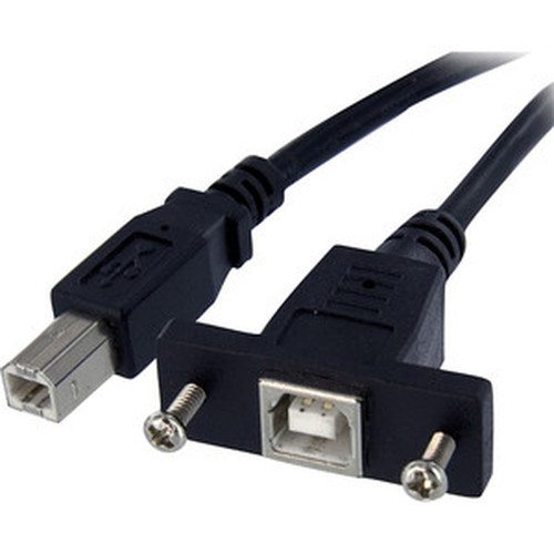 StarTechcom_3_ft_Panel_Mount_USB_Cable_B_to_B_-_FM_-_3_ft_USB_Data_Transfer_Cable_for_Storage_Enclosure_-_First_End_1_x_Type_B_Male_USBPNLBFBM3