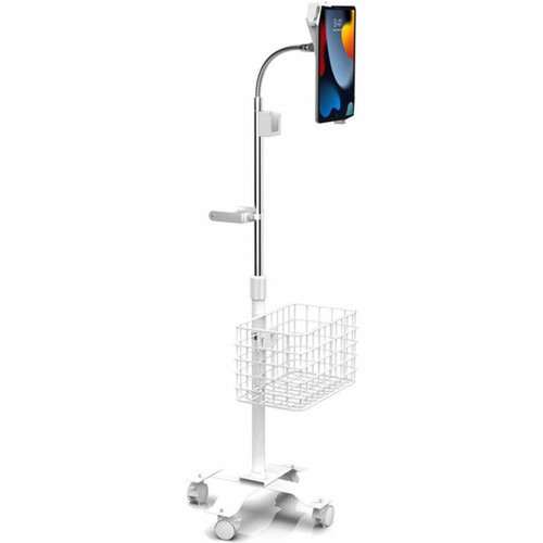 CTA Digital Compact Gooseneck Floor Stand with Accessories for 7-13-Inch Tablets White - Up to 13 33020 mm Screen Support - - - PAD-CGSWAO