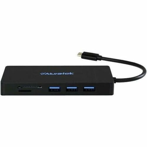 Aluratek USB Type-C 100W PD Multimedia Hub and Card Reader with HDMIVGA - for Hard DriveMonitorTVProjector - Memory Card Reader - AUMC0311F