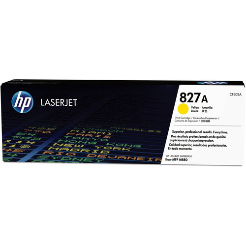 HP 827A (CF302A) Original Toner Cartridge - Single Pack - Laser - Standard Yield - 32000 Pages - Yellow - 1 Each (Fleet Network)