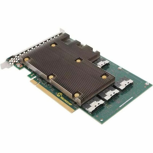 Microchip 24G SASSATANVMe PCIe Gen 4 Host Bus Adapter - 24Gbs SAS Serial ATA600 NVMe - PCI Express 40 x16 - Plug-in Card - 32 - 1200UP32IX2S