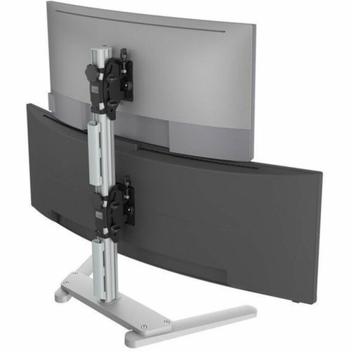 Atdec Freestanding Heavy Duty Dual Vertical Monitor Mount - 24 60960 mm to 55 1397 mm Screen Support - 11023 lb 50000 g Load AWMS-2-BT75-FS-S