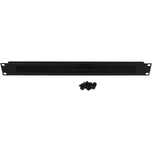 StarTechcom_1U_Brush_Strip_Horizontal_Server_Rack_Cable_Management_Panel_-_Black_-_1_Pack_-_1U_Rack_Height_-_19_Panel_Width_-_Steel_CMBRUSH1U