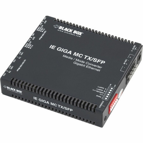 Black Box TransceiverMedia Converter - 2 x Network RJ-45 - Gigabit Ethernet - 1000Base-T 100Base-TX 100Base-FX 1000Base-X - 20 LGC340A-R2
