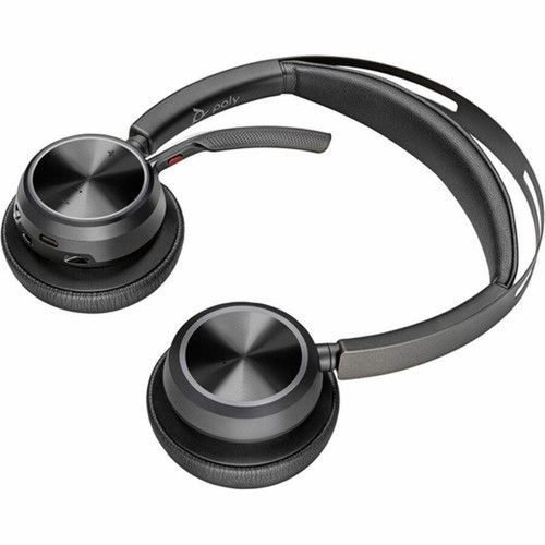 Poly Voyager Focus 2 USB-C Headset TAA - Google Assistant Siri - Stereo - USB Type C - Wireless - Bluetooth - 164 ft - On-ear - - - 7E2K9AA