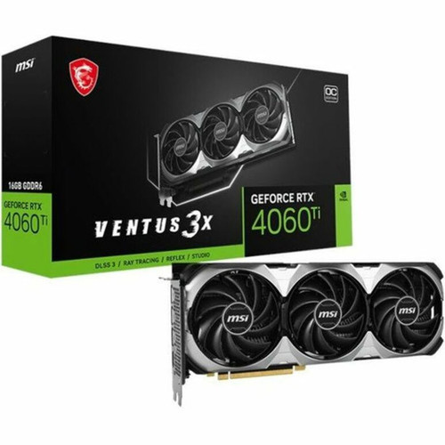 MSI NVIDIA GeForce RTX 4060 Ti Graphic Card - 16 GB GDDR6 - 7680 x 4320 - 263 GHz Boost Clock - 128 bit Bus Width - PCI Express 40 - G406TV3X16C