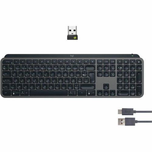 Logitech MX Keys S Master Keyboard - Wireless Connectivity - Bluetooth - 3281 ft 10000 mm - USB Type A Interface - French - QWERTY 920-011560