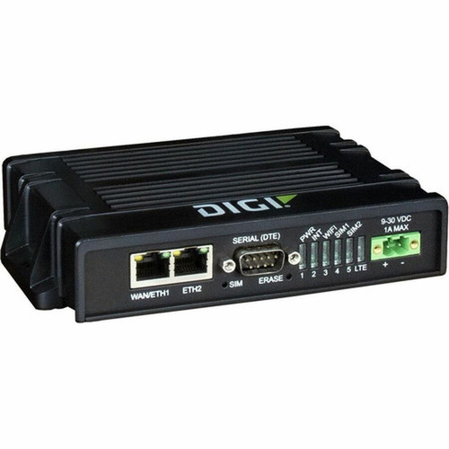 Digi 2 SIM Cellular Ethernet ModemWireless Router - 4G - GSM 850 GSM 900 GSM 1800 GSM 1900 - LTE EDGE GPRS - 2 x Network Port - IX20-0045