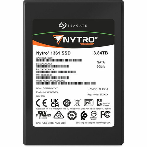 Seagate Nytro 1361 XA3840LE10006 384 TB Solid State Drive - 25 Internal - SATA SATA600 - Read Intensive - Server Device - 1 DWPD XA3840LE10006