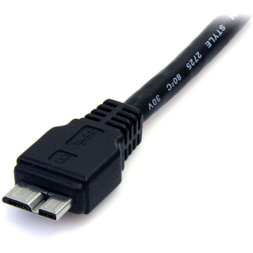 StarTechcom_05m_15ft_Black_SuperSpeed_USB_30_Cable_A_to_Micro_B_-_MM_-_15_ft_USB_Data_Transfer_Cable_for_Notebook_Hard_Drive_USB3AUB50CMB