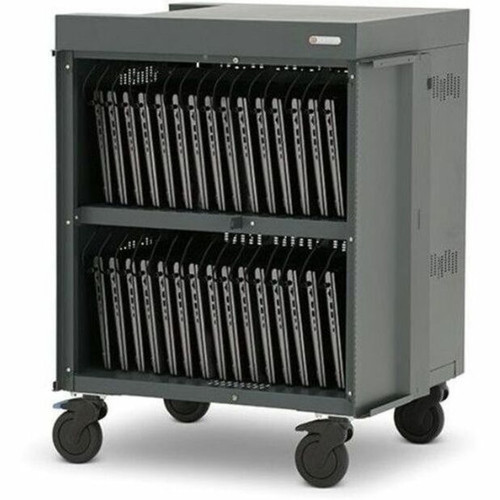 Bretford CUBE Cart Max Mobile Charging Cart - 2 Shelf - 4 Casters - 5 127 mm Caster Size - Steel - 297 Width x 263 Depth x - - TVCMX30PAC-PM