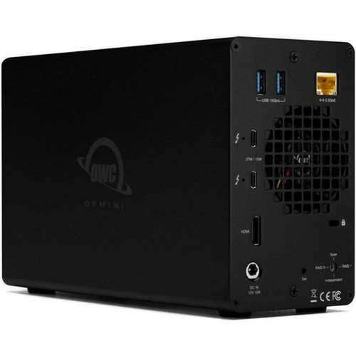 OWC Gemini Thunderbolt Dock and External Storage Solution - 2 x HDD Supported - 2 x HDD Installed - 40 TB Installed HDD Capacity - ATA OWCTB3GM000H40