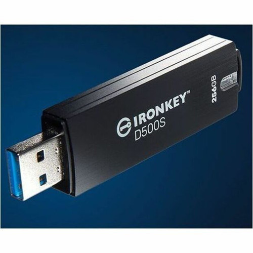 IronKey D500S 256GB USB 32 Gen 1 Type A Flash Drive - 256 GB - USB 32 Gen 1 Type A - 240 MBs Read Speed - 170 MBs Write Speed IKD500S256GB