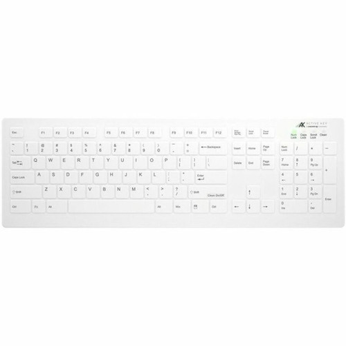 Active Key AK-C8112 Keyboard - Wireless Connectivity - RF - 33 ft 1005840 mm - 240 GHz - USB Type A Interface - 105 Keys - US AK-C8112F-FUS-WUS