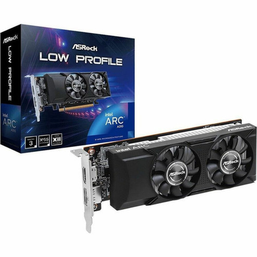 ASRock Intel Arc A310 Graphic Card - 4 GB GDDR6 - Low-profile - 7680 x 4320 - 2 GHz Core - 64 bit Bus Width - PCI Express 40 x8 - - 1 A310 LP 4G