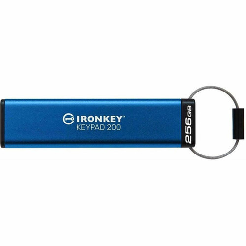 IronKey Keypad 200 256GB USB 32 Gen 1 Type A Flash Drive - 256 GB - USB 32 Gen 1 Type A - 145 MBs Read Speed - 115 MBs Write - IKKP200256GB