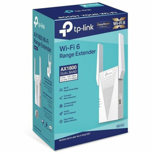 TP-Link RE615X Dual Band IEEE 80211 abgnacax 180 Gbits Wireless Range Extender - 240 GHz 5 GHz - 2 x External Antennas - - RE615X