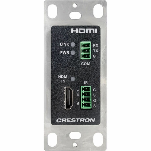 Crestron DM Essentials 4K60 444 Transmitter for HDMI RS-232 and IR Signal Extension over CATx Cable Wall Plate Black - 22966 ft HD-TXC-4KZ-101-1G-B