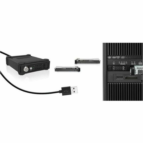 Icy Dock ToughArmor RAID MB902SPR-B - 2 x HDD Supported - 0 x HDD Installed - 2 x SSD Supported - 0 x SSD Installed - Serial ATA600 - MB902SPR-B R1