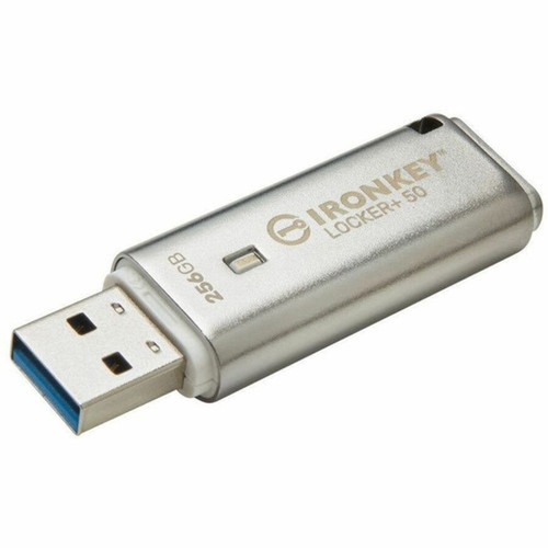Kingston IronKey 50 256GB USB 32 Gen 1 Type A Flash Drive - 256 GB - USB 32 Gen 1 Type A - 145 MBs Read Speed - 115 MBs Write IKLP50256GB