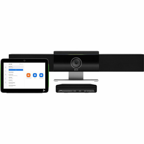 Poly Studio Medium Room Bundle for Zoom Rooms Studio USB Video Bar and HP PC wTC10 TAA - Medium Room Size Supported - USB 9D9R1AA